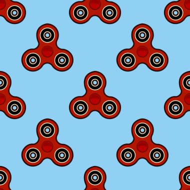 Renkli el iplikçiler, stres giderici iplik oyuncak, Dikişsiz desen arka plan.