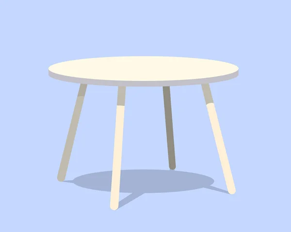 Table ronde pour salon moderne réception ou salon simple objet design réaliste illustration vectorielle — Image vectorielle