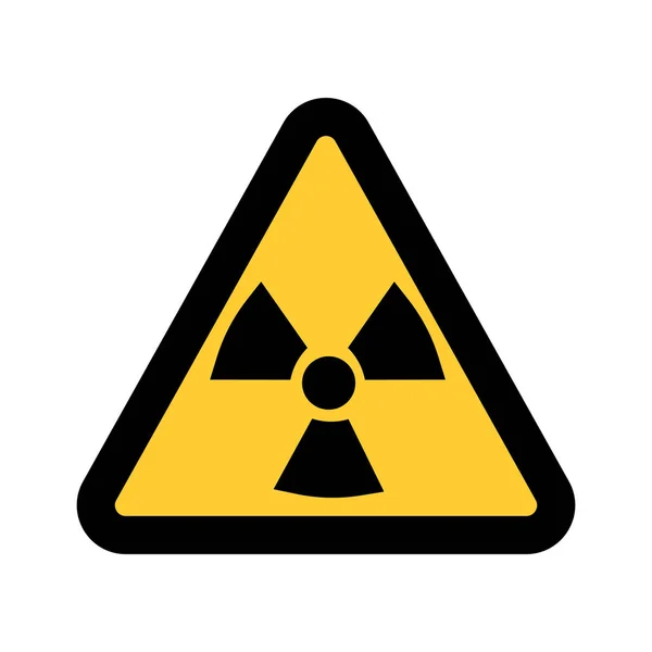 Radyasyon uyarı işareti, beyaz arka plan üzerinde izole gösteren resim — Stok fotoğraf