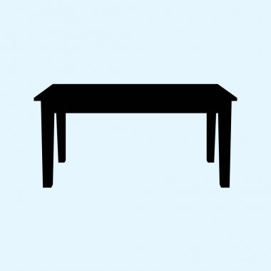 Tablo vektör illüstrasyon izole ligth mavi arka plan üzerinde. Tablo simgesini.