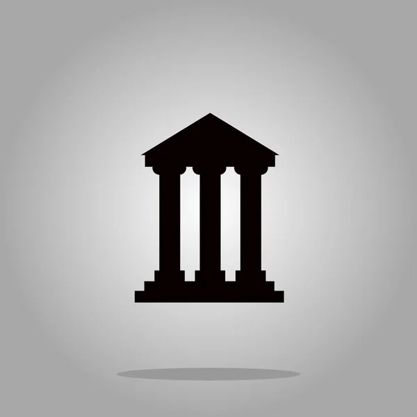 Symbole für Bankgebäude, Illustration. flacher Designstil — Stockfoto