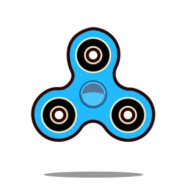 El spinner düz illüstrasyon. El spinner hileci. illüstrasyon izole beyaz