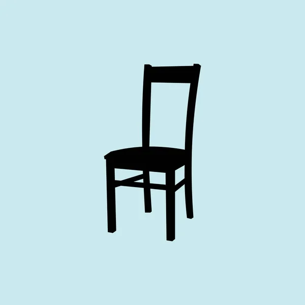 Icône de chaise illustration vectorielle isolée sur fond bleu ligth . — Image vectorielle