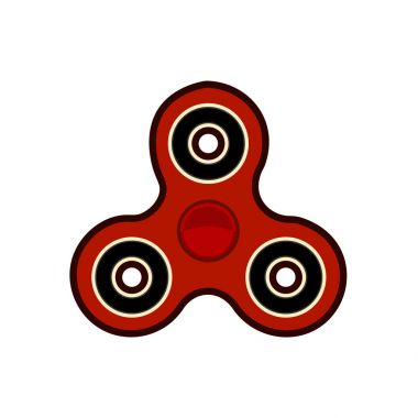 El spinner hileci. El spinner düz illüstrasyon. illüstrasyon izole beyaz
