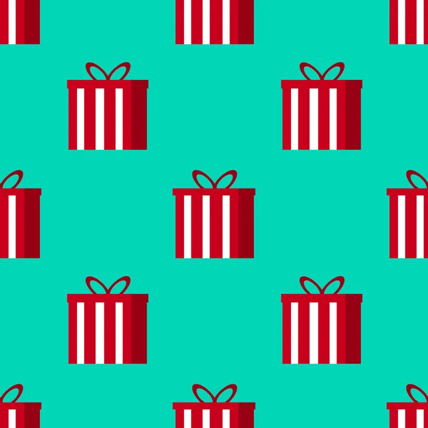 Christmas Gifts Seamless Pattern - Great for Christmas and Winter Projects, Wrapping Paper, Backgrounds, Wallpapers. Flat design, vector illustration — Stock Vector