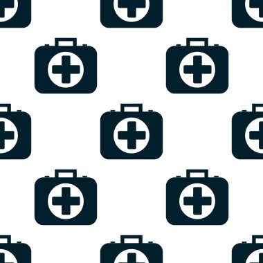 Beyaz arka plan üzerinde izole İlkyardım çantası modeli