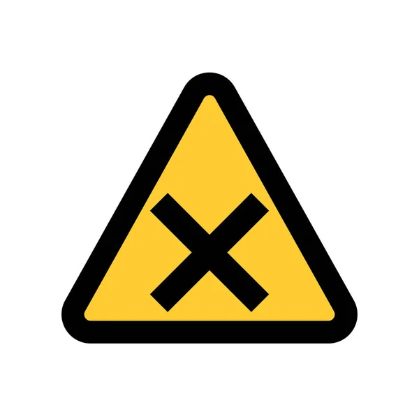 Attention aux dangers chantez. icône symbole illustration vectorielle — Image vectorielle