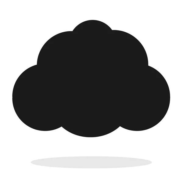 白い背景にある雲のアイコン。ベクトル フラット図 — ストックベクタ