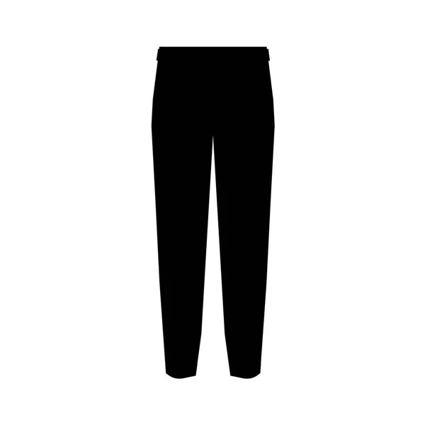 Abito pantaloni simbolo semplice icona di silhouette su sfondo bianco Design piatto Vector Illustrazione — Vettoriale Stock