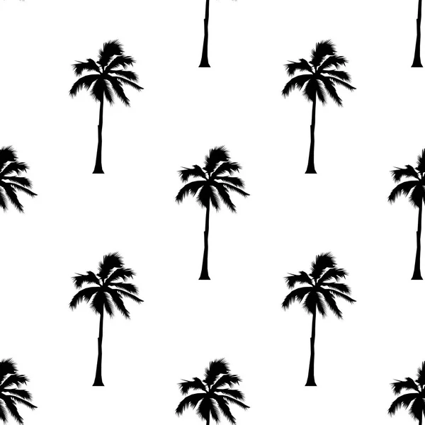 Palm tree pattern seamless texture on white background for any web design or textile. — Stock Photo, Image