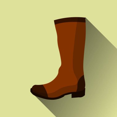 Yükseklik uzun gölge sarı simgeyle botlar. illüstrasyon