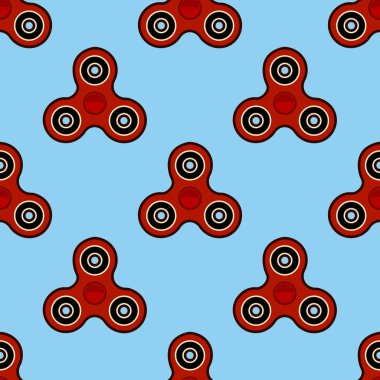 Renkli el iplikçiler, stres giderici iplik oyuncak, Dikişsiz desen arka plan.