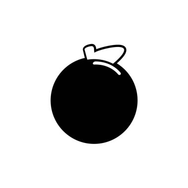 Turuncu meyve simgesi beyaz arka plan üzerinde izole trendy düz stil. web sitesi tasarım logo, app, UI simgesi. Düz tasarlamak vektör çizim