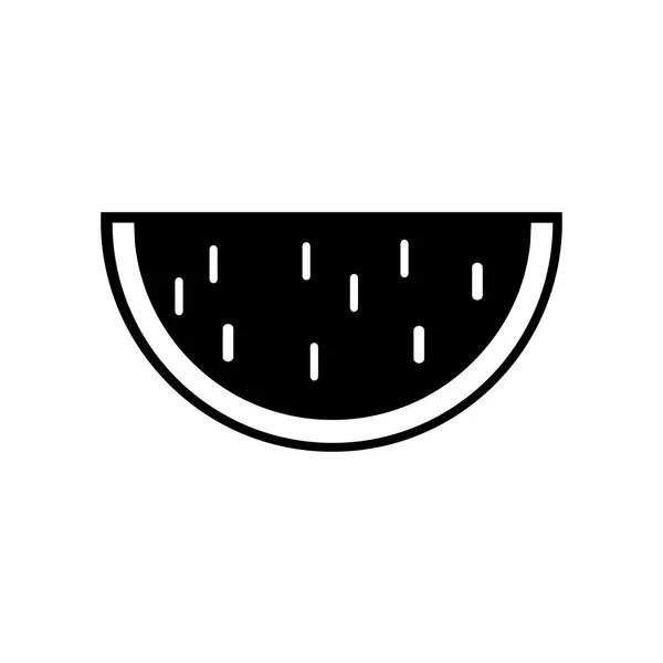 西瓜图标在时髦的扁平风格隔离白色背景。用于网站设计徽标、应用程序、Ui 的符号。平面设计矢量图 — 图库矢量图片