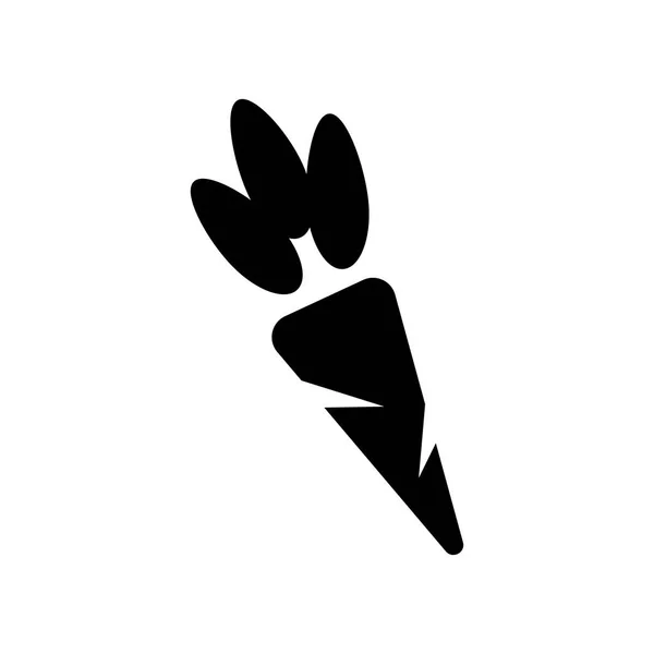 Sárgarépa növényi ikon divatos lapos stílusú elszigetelt fehér background. szimbólum a web site design logo, app, Ui. Lakás design vektor illusztráció — Stock Vector