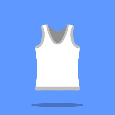 Erkek singlet kroki simgesi üzerinde arka izole. Infographic, Web sitesi veya uygulama düz tasarım illüstrasyon erkek singlet simgesi