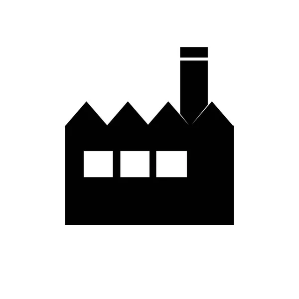 Icona di fabbrica, illustrazione vettoriale Building sign Trendy Stile piatto per grafica, logo, sito Web, social media, UI, mobile upp , — Vettoriale Stock