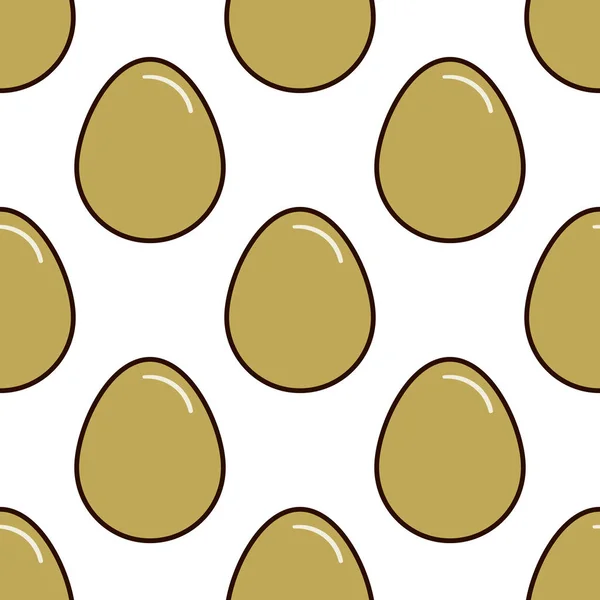 Chicken, eggs seamless pattern background. Flat vector illustration — Stock Vector