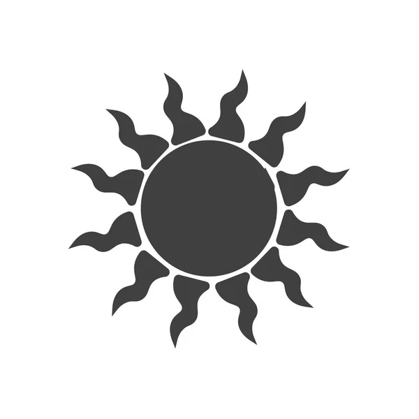 Ícone de sol simples no fundo branco. Logotipo de design abstrato . — Fotografia de Stock
