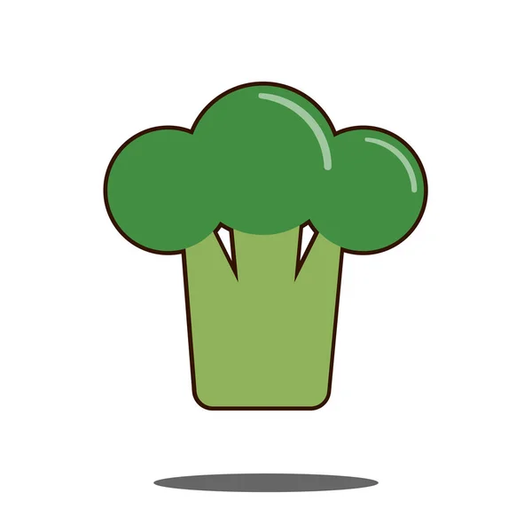 Broccoli grezzo vettore moderno stile piatto cartone animato illustrazione icona design.Isolated su sfondo bianco . — Vettoriale Stock