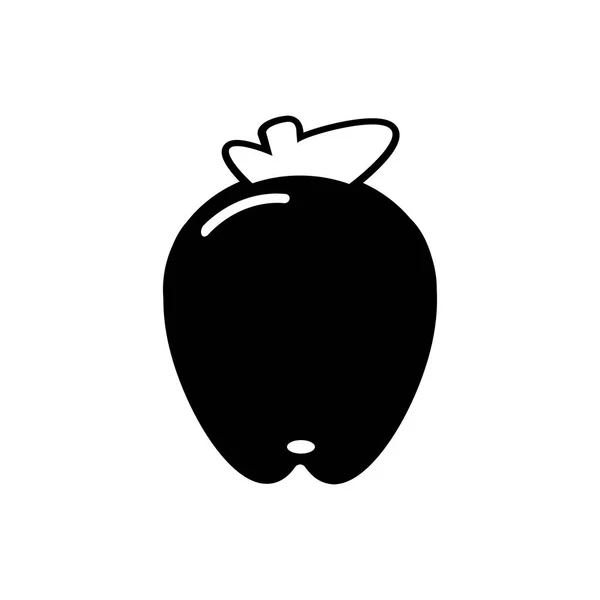Ikonę Apple w modnym stylu płaski na białym tle. Symbol logo projektu witryny sieci web, aplikacji, interfejs użytkownika. Ilustracja płaskie — Zdjęcie stockowe