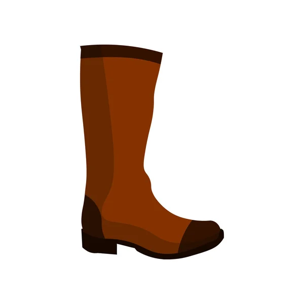 Boots icon hight leather on a white illustration — Stock Photo, Image