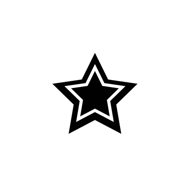 Силуэт черной звезды Web Mobile Icon знак. Кнопка с плоским символом — стоковое фото