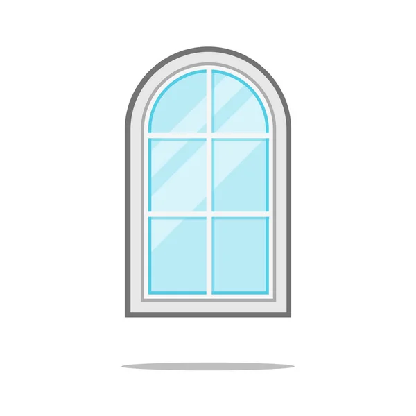 Icono de ventana aislado en blanco. Signo vectorial. Diseño plano Vector Ilustración — Vector de stock