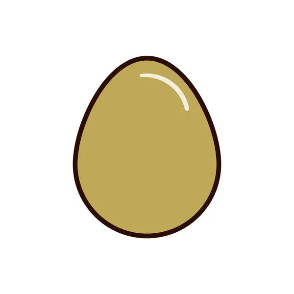 Oval yumurta simge düz tasarlamak için web beyaz arka plan üzerinde — Stok fotoğraf