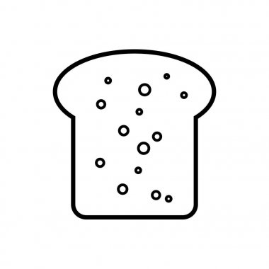 ekmek satırı simgesi illüstrasyon izole beyaz vektör işareti sembolü