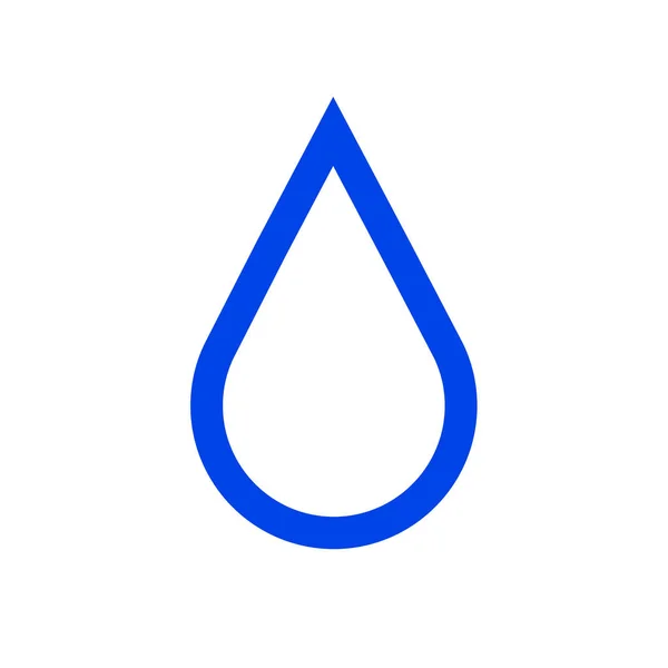 Water drop overzicht pictogram, vectorillustratie, minimale platte moderne stijl — Stockvector