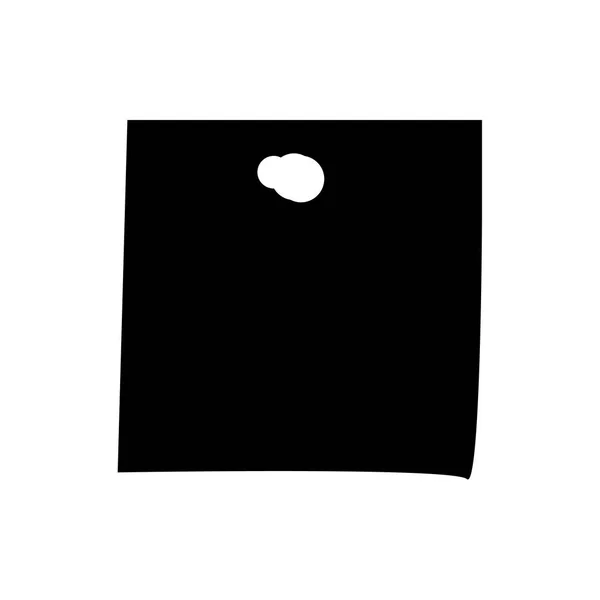 Μαύρη αυτοκόλλητη σημείωση απομονώνονται σε φόντο. Πρότυπο για τα έργα σας. Εικονογράφηση διάνυσμα. — Διανυσματικό Αρχείο