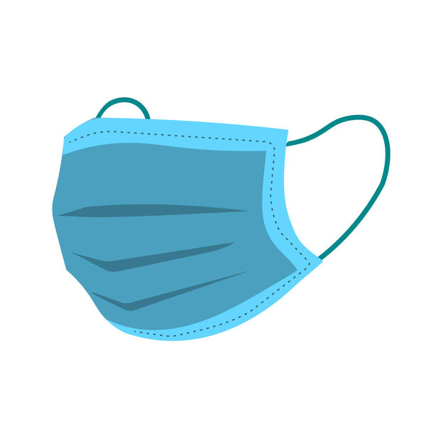 breathing medical respiratory mask. Hospital or pollution protect face masking. vector illustration EPS