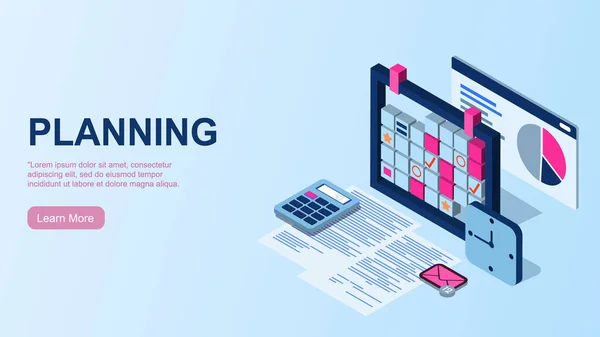 Planlama. Zaman yönetimi konsepti. İş planının uygulanması için çalışma saatlerinin verimli kullanılması. İş yerinin en üst görüntüsünün taşıyıcısı. EPS