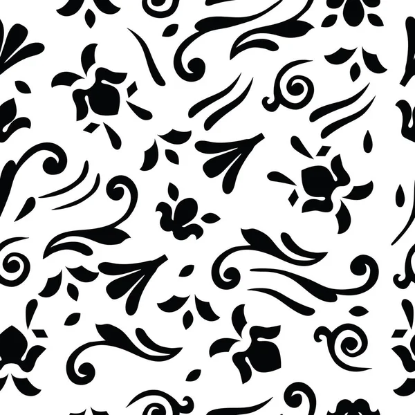 Seamless black and white modern pattern