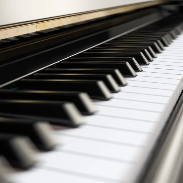 Крупним планом клавіші для піаніно. крупний вид спереду — стокове фото