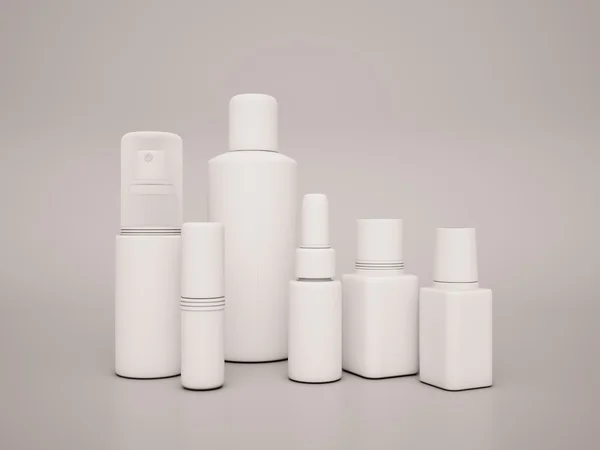 Plastikowe butelki rurowe szablonu — Zdjęcie stockowe
