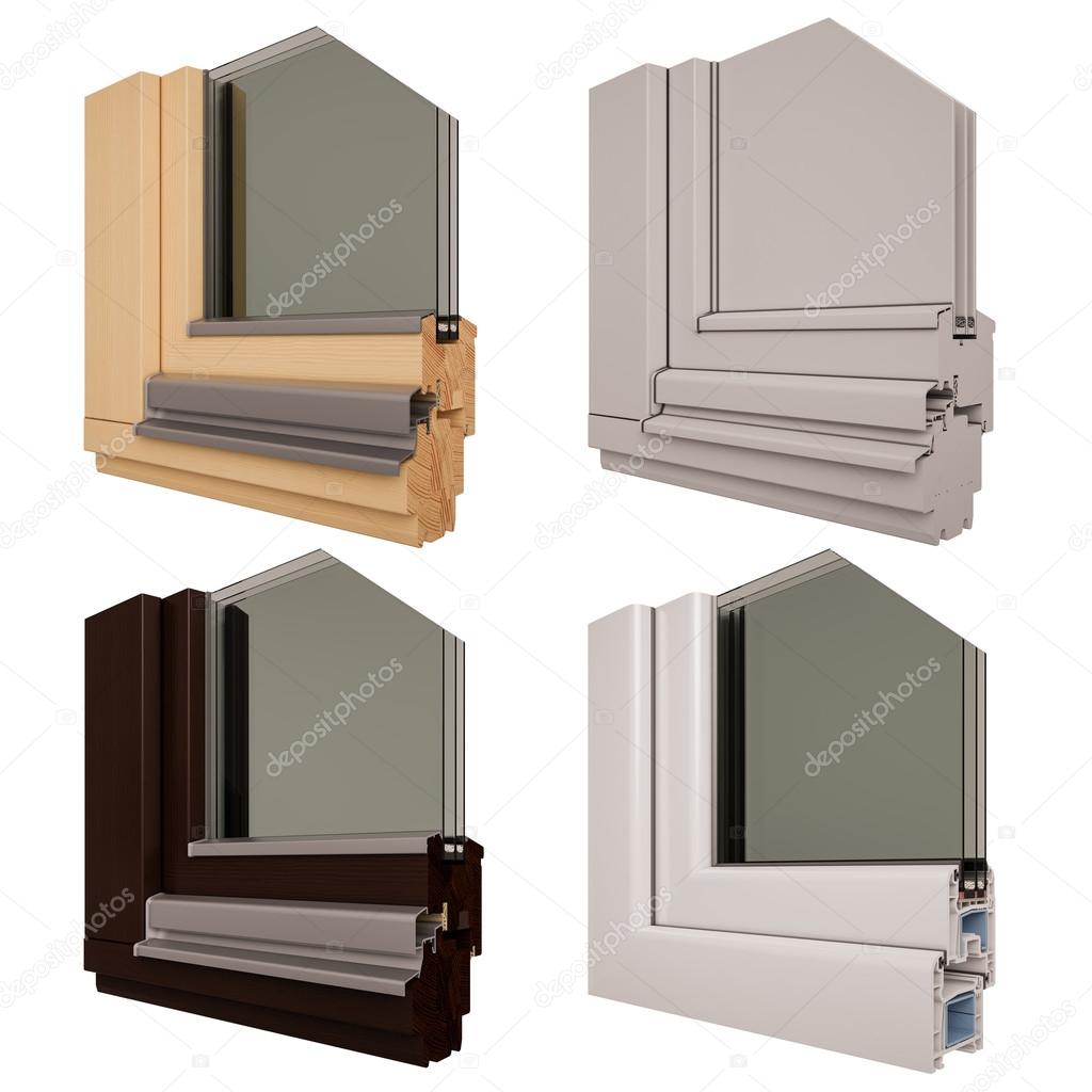 Window profile with metal, glass and insulation