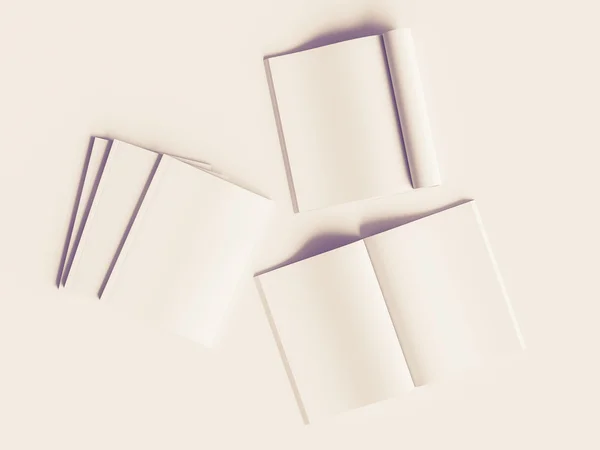 Satz weißer Identitätselemente auf weißem Hintergrund. 3D-Illustration — Stockfoto
