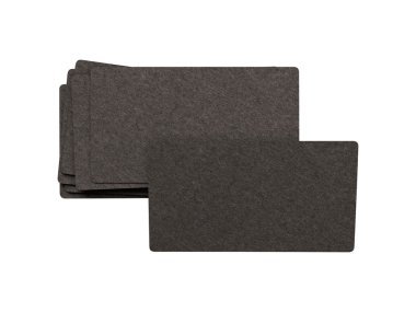 Siyah kartvizit izole. 3D çizim