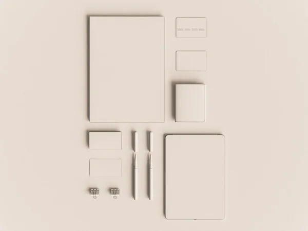 Set of white identity elements — Stock Photo, Image