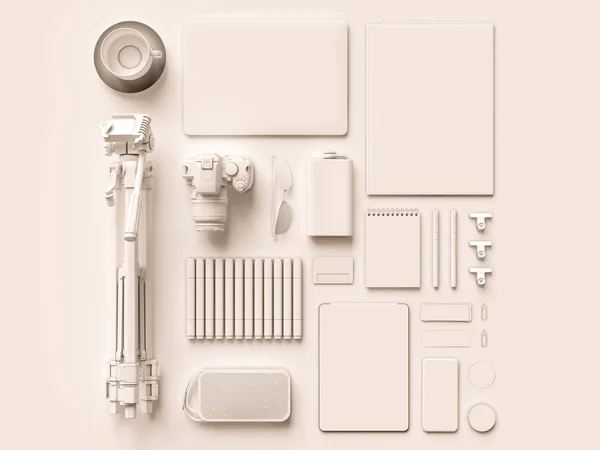 Set of white identity elements — Stock Photo, Image