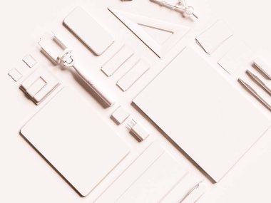 Ofis kurumsal mockup tasarım. 3D çizim