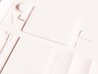 Ofis kurumsal mockup tasarım. 3D çizim