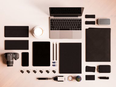 Ofis kurumsal mockup tasarım. 3D çizim