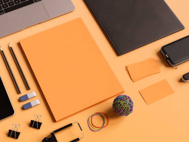 Kimlik marka için şablon. 3D çizim