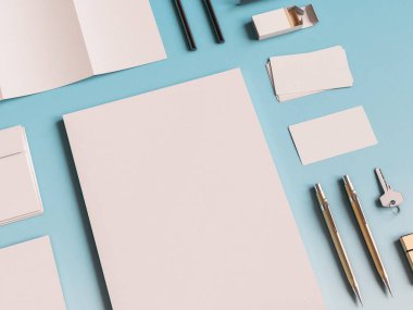 Kimlik marka için şablon. 3D çizim