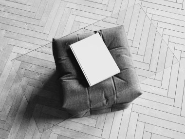 Kimlik marka için şablon. Siyah ve beyaz. 3D çizim