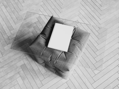 Kimlik marka için şablon. Siyah ve beyaz. 3D çizim