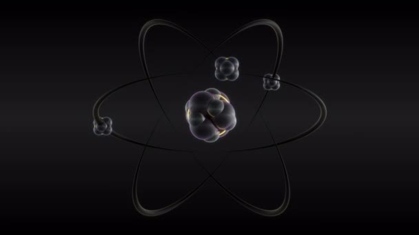 Animation slow moving of molecules . Animation of seamless loop — Stock Video